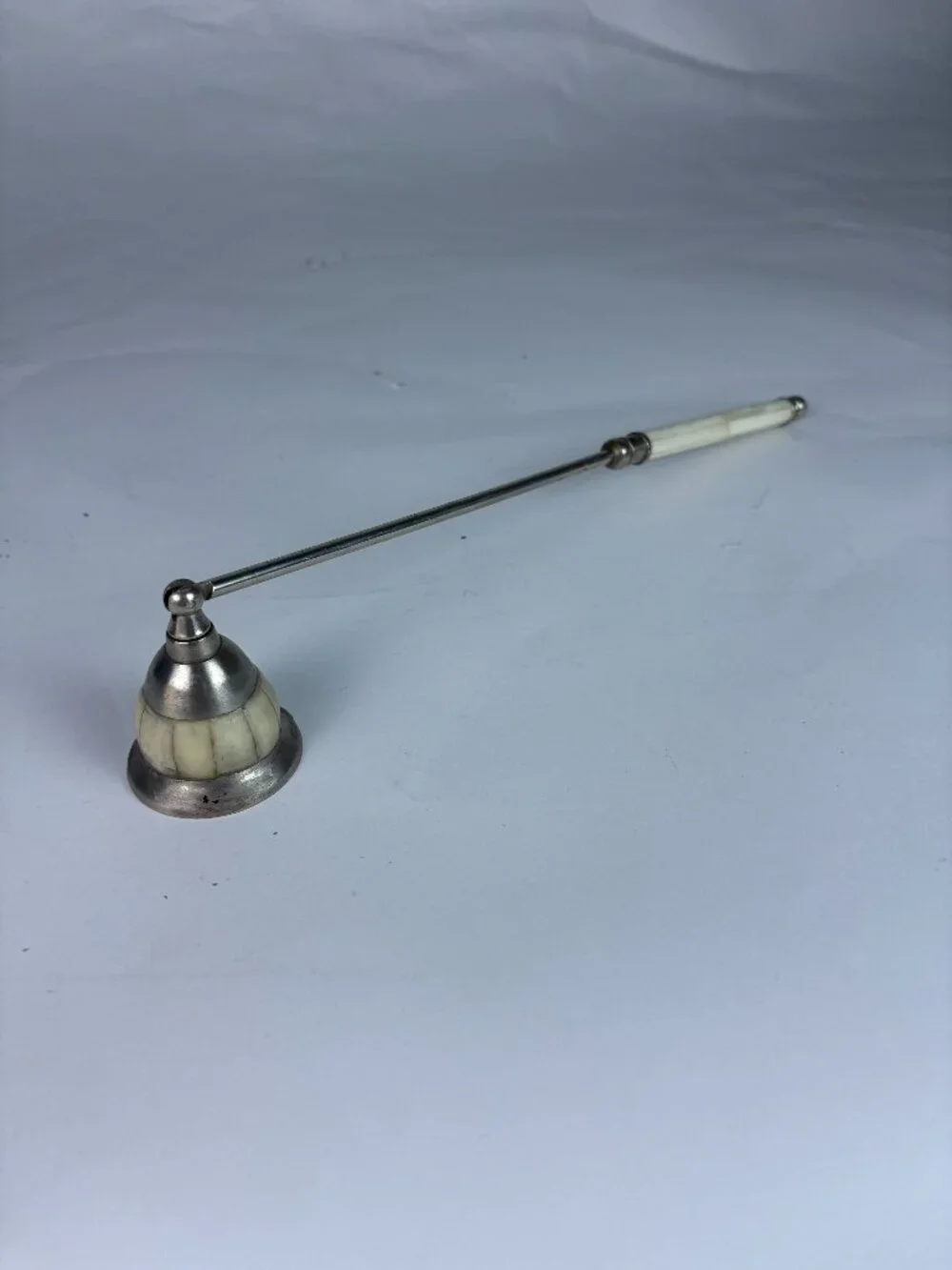 Vintage Mother of Pearl & Silver Tone Candle Snuffer